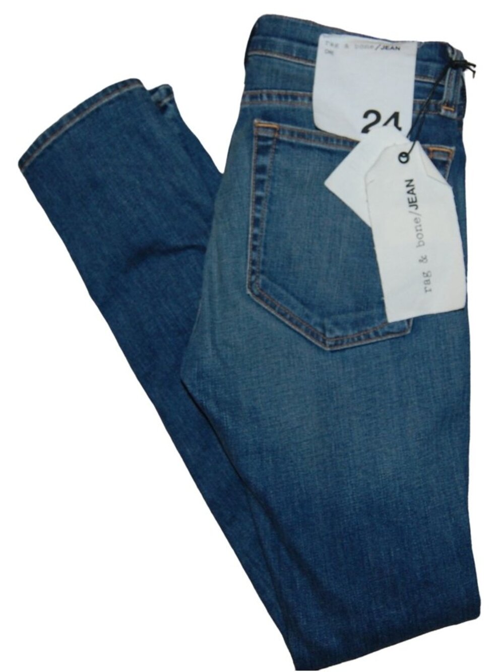 NWT Rag & Bone Ada Brigade Denim Blue Jeans Dre Destroyed Women's 24